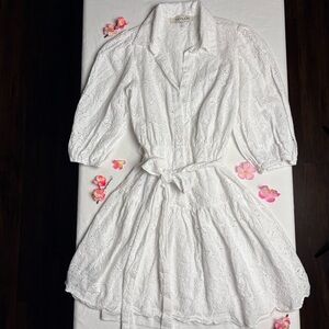 Taylor Cotton Eyelet Mini Dress- 4